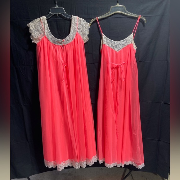 Vintage Nightgown and Robe Set by Claire Sandra by Lucie Ann of Beverly Hills - Picture 1 of 16
